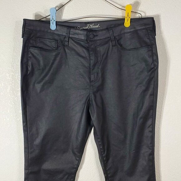 Universal Thread Womens High Rise Skinny Pants 18/34R Black Fair Trade Certified - Picture 2 of 8